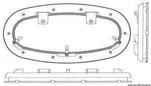 Oblò ellittico Bomar Flagship 173 x 514 mm